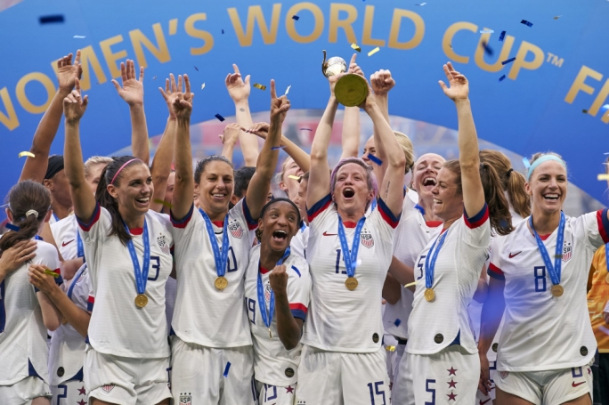 Team USA celebrates after winning the 2019 Women’s World Cup