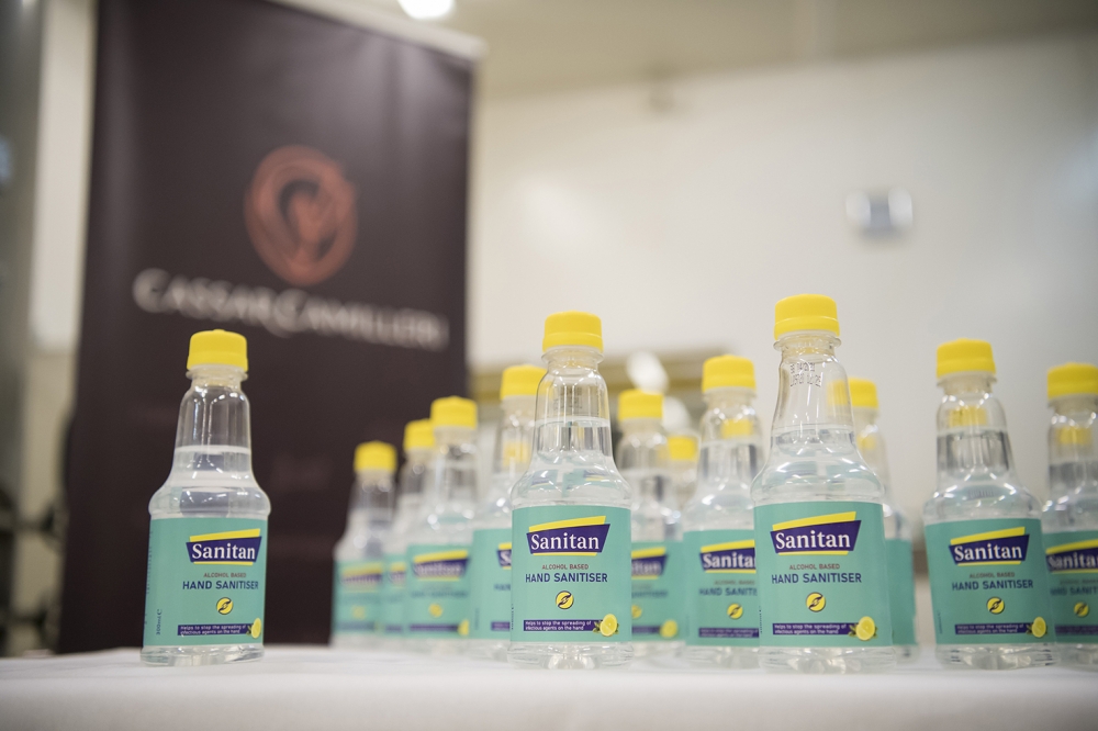 CassarCamilleri producing hand sanitiser at its PET bottlling facility