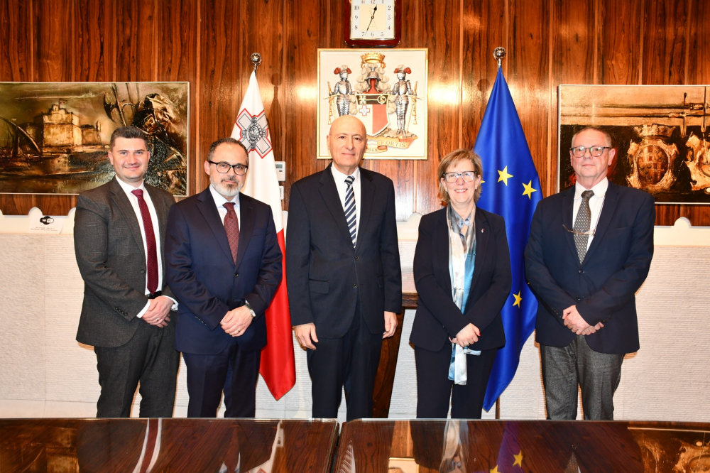 European Commissioner Maria Luís Albuquerque pays courtesy visit to the Central Bank of Malta