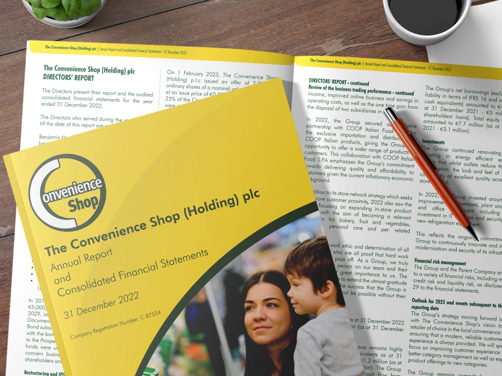 The Convenience Shop p.l.c. registers €2.6 million pre-tax profits for 2022