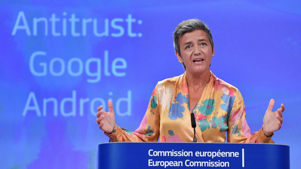 £3.5bn fine for Google from EU over Android’s anti-competition activities