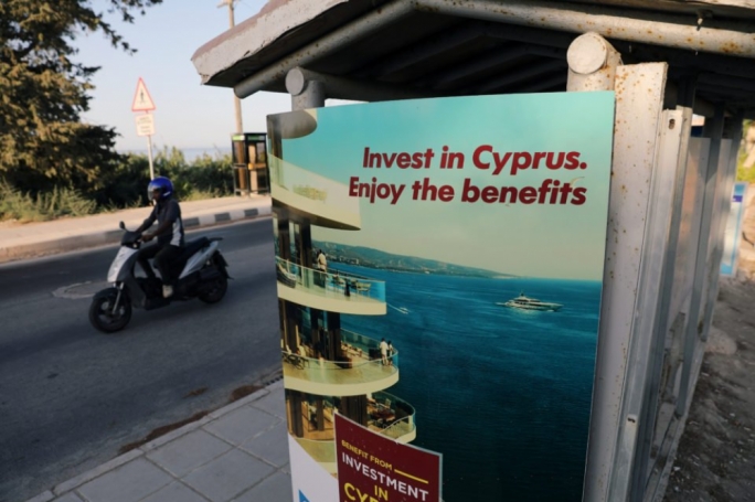 Advertisement in Paphos for investing in Cyprus which can lead to citizenship