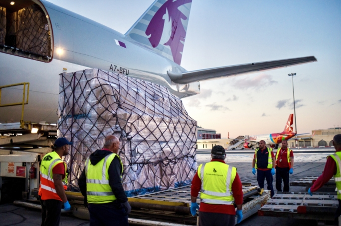 Air Malta CEO Clifford Chetcuti, assisted by staff at the Airline’s Cargo Section, engaged with various international logistics operators